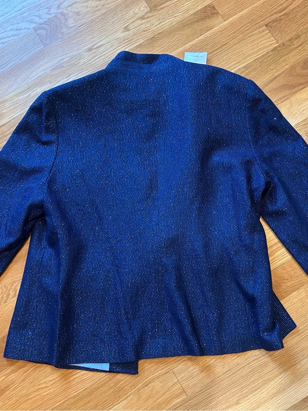 Sail to Sable Women’s Navy Tweed Jacket with Gold Buttons - Picture 8 of 9